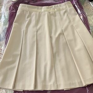 Hillard & Hanson Cream A-Line Skirt